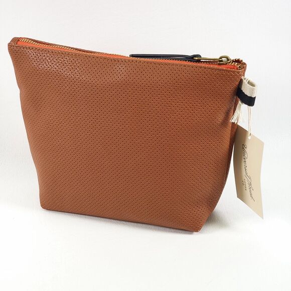 Universal Thread Winged Pouch Makeup Tote Bag Cognac Brown Medium Brand New NWT - Picture 3 of 9